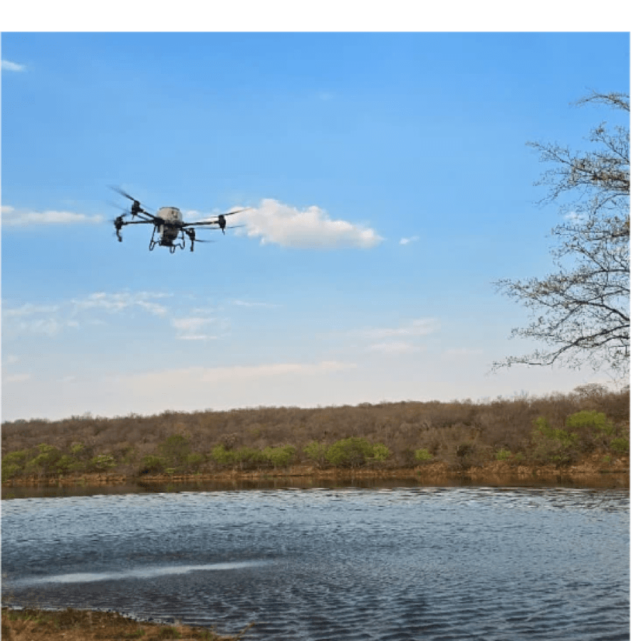 Drone operation placeholder cropped from the Canva reference
